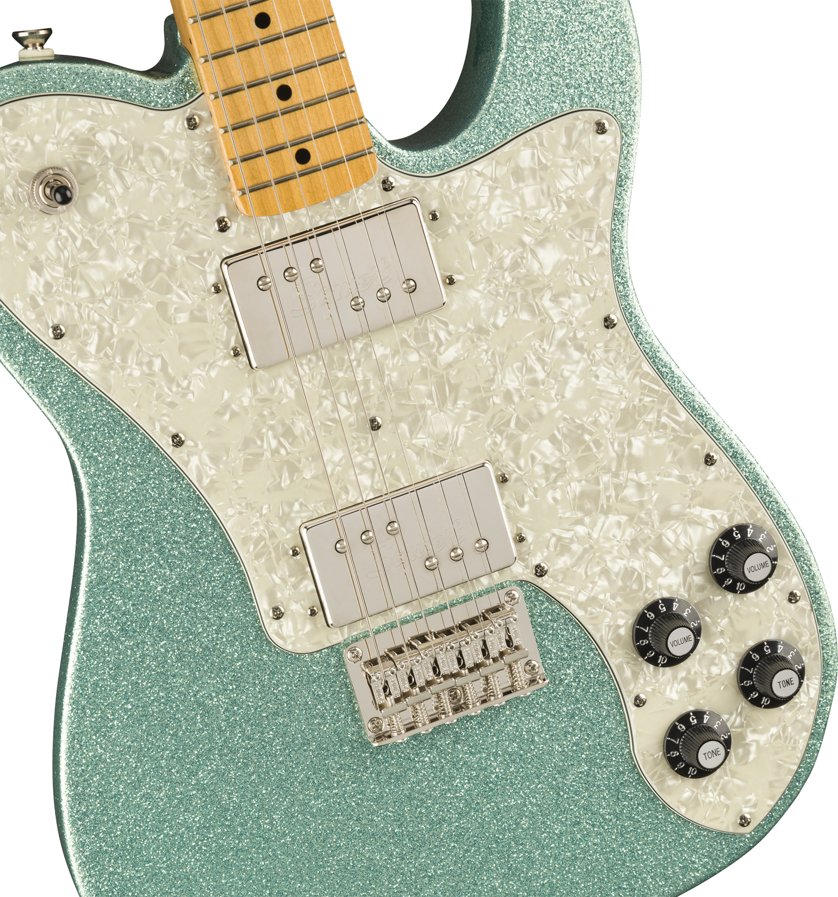 Squier Tele Deluxe Classic Vibe 70 Fsr Ltd 2020 Hh Htmn - Seafoam Sparkle - Televorm elektrische gitaar - Variation 2