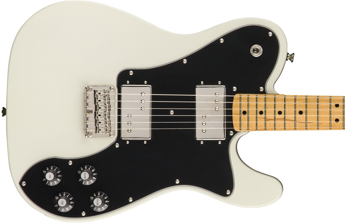 Squier Tele Deluxe Classic Vibe 70s 2019 Hh Mn - Olympic White - Televorm elektrische gitaar - Variation 1