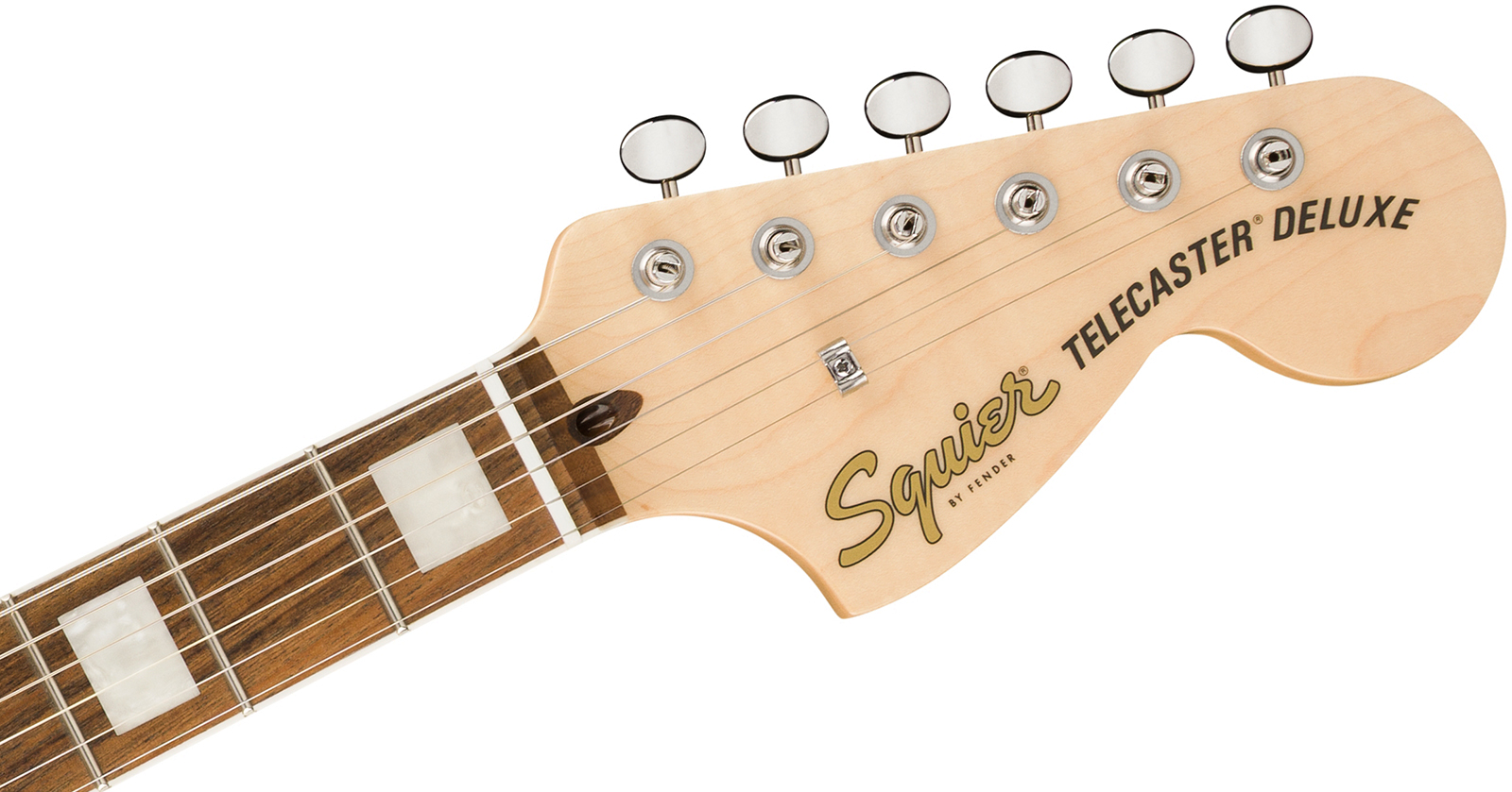Squier Tele Deluxe Troublemaker Bigsby Paranormal Paranormal 2h Trem Lau - Black - Televorm elektrische gitaar - Variation 3