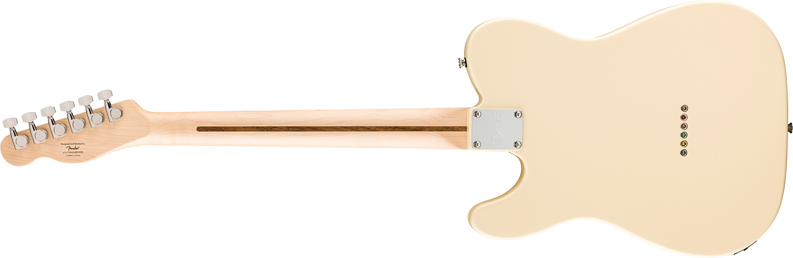 Squier Tele Thinline Affinity 2s Ht Lau - Olympic White - Semi hollow elektriche gitaar - Variation 1
