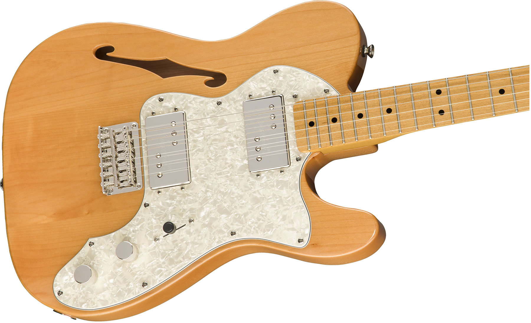 Squier Tele Thinline Classic Vibe 70s 2019 Hh Mn - Natural - Semi hollow elektriche gitaar - Variation 2