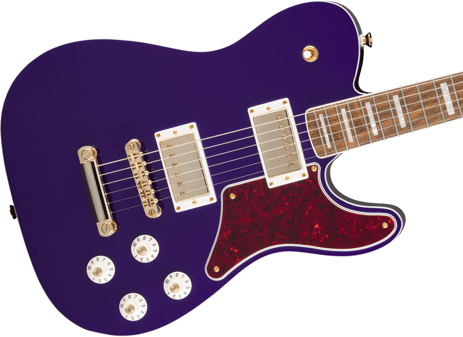 Squier Tele Troublemaker Deluxe Paranormal Ltd Ind 2h Ht Lau - Purple Metallic - Televorm elektrische gitaar - Variation 2