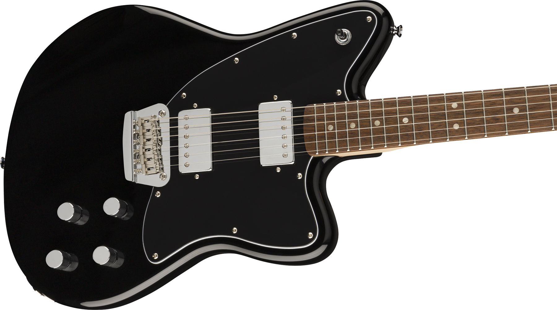 Squier Toronado Paranormal Hh Ht Lau - Black - Retro-rock elektrische gitaar - Variation 2