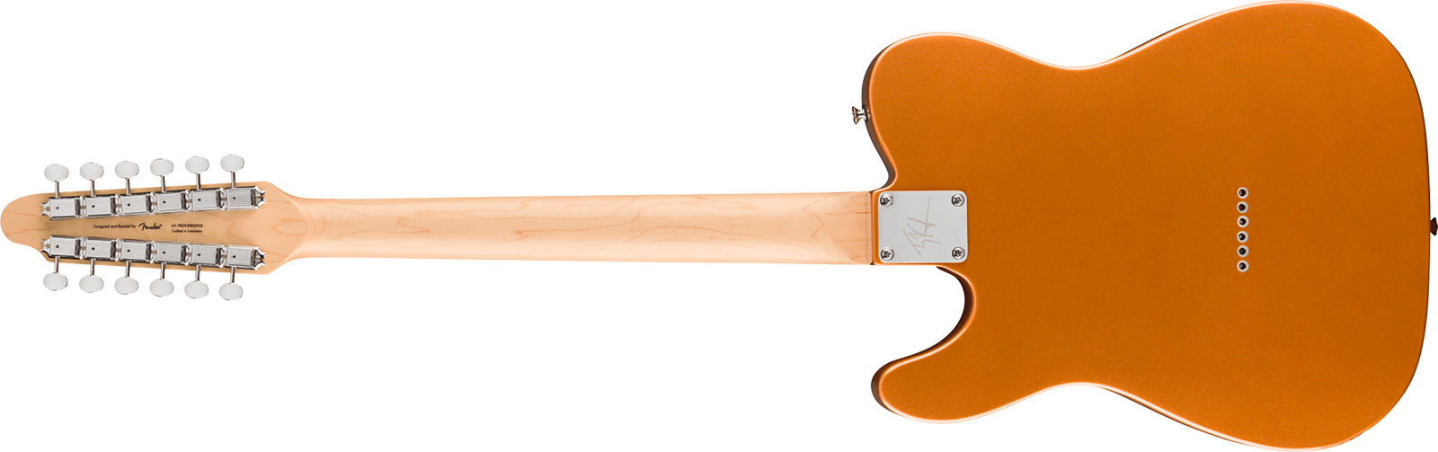 Squier Troy Van Leeuwen Tele Xii Paranormal Ind Signature 12c 2s Ht Lau - Copper Age - Kenmerkende elektrische gitaar - Variation 1