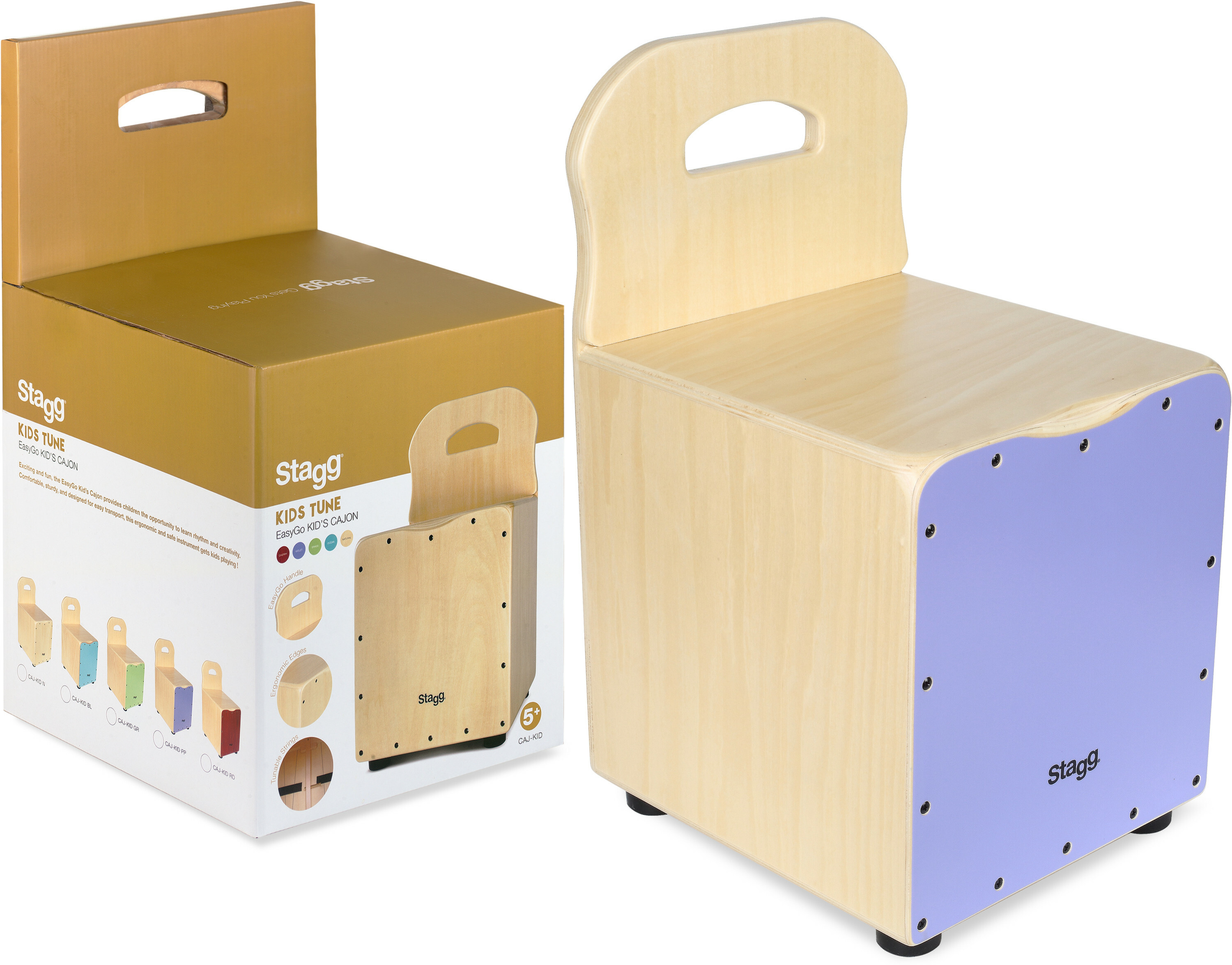 Stagg Easygo Cajon Enfant Mauve - Percussie te slaan - Main picture