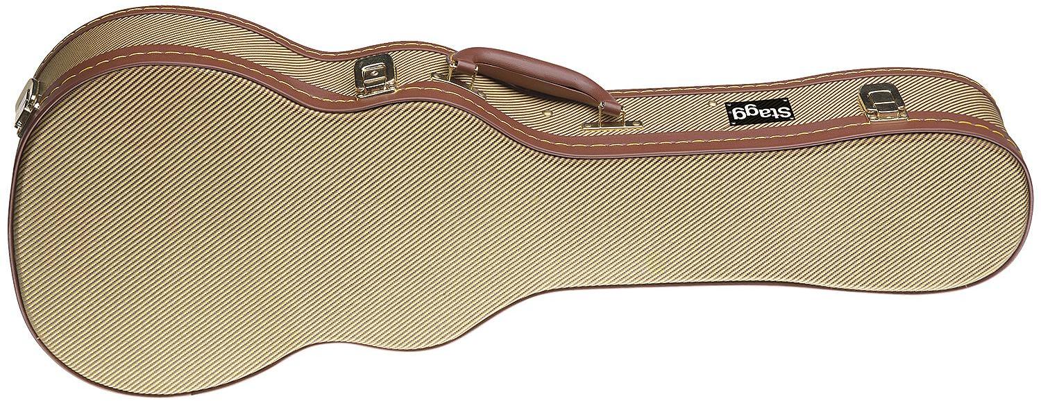 Ukulelehoes Stagg GCX-UKC GD Ukulele Concert Deluxe - Tweed