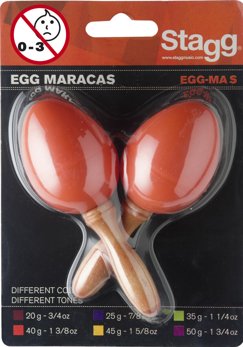 Stagg Paire De Maracas Oeufs En Plastique Orange - Percussie te schudden - Main picture