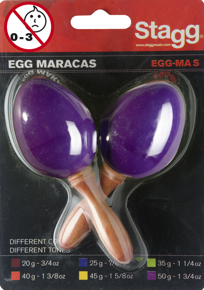 Stagg Paire De Maracas Oeufs En Plastique Violet - Percussie te schudden - Main picture