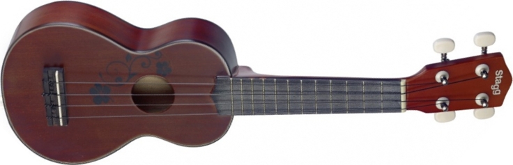 Stagg Soprano Acajou Us20 Flower + Housse - Acajou - Ukulele - Main picture