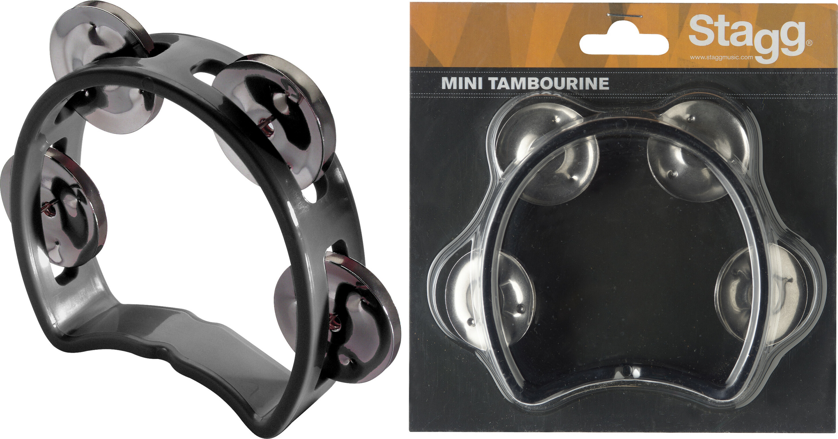 Stagg Tab-mini/bk  Plastique Avec 4 Cymbalettes Black - Percussie te schudden - Main picture