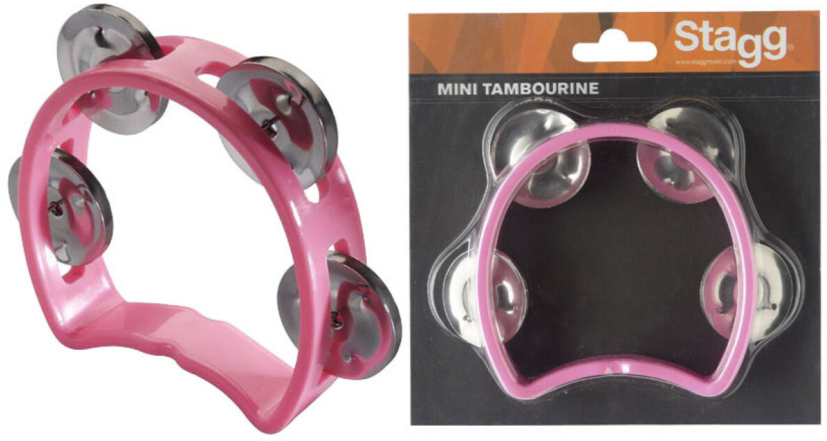 Stagg Tab Mini  Plastique 4 Cymbalettes Pink - Percussie te schudden - Main picture