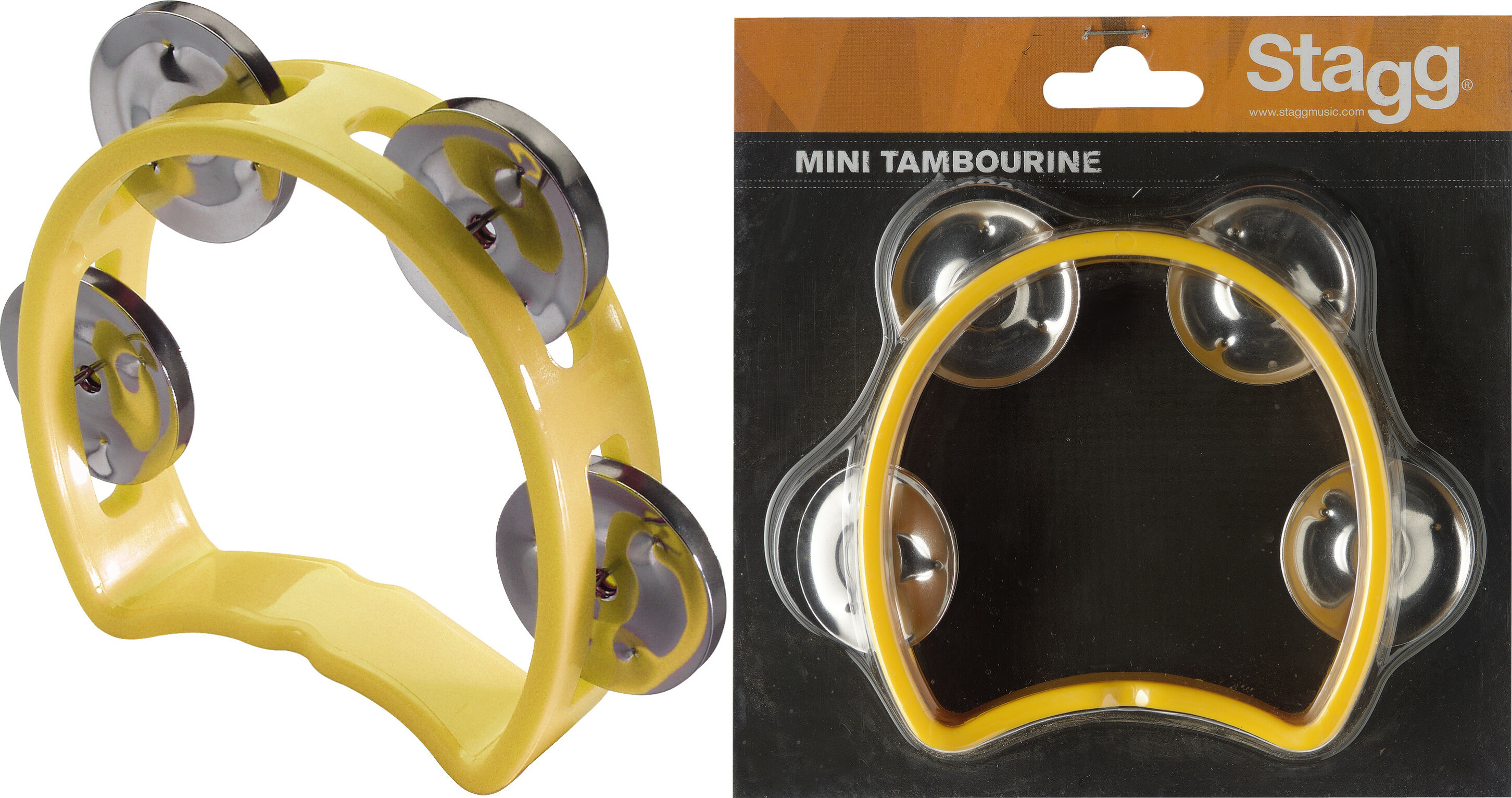 Stagg Tab-mini/yw Plastique 4 Cymbalettes Yellow - Percussie te schudden - Main picture