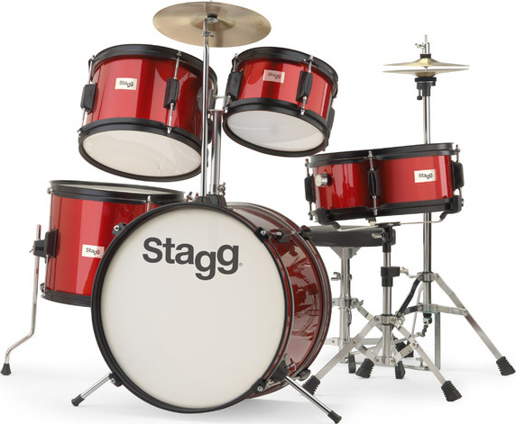 Stagg Tim Jr 5/16 Rd - 5 FÛts - Wine Red - Junior drumstel - Main picture