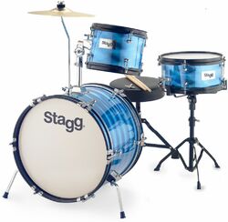 Junior drumstel Stagg Batterie Junior 3/16B + Hardware - 3 trommels - Bleu