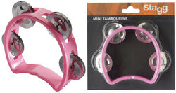 Percussie te schudden Stagg Mini Tambourine Pink