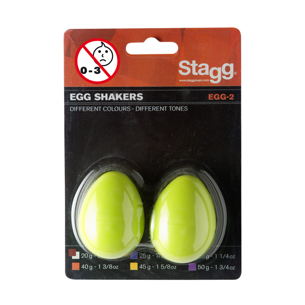 Stagg Egg-2 Gr Paire De Egg Shakers En Plastique Green - Percussie te schudden - Variation 1