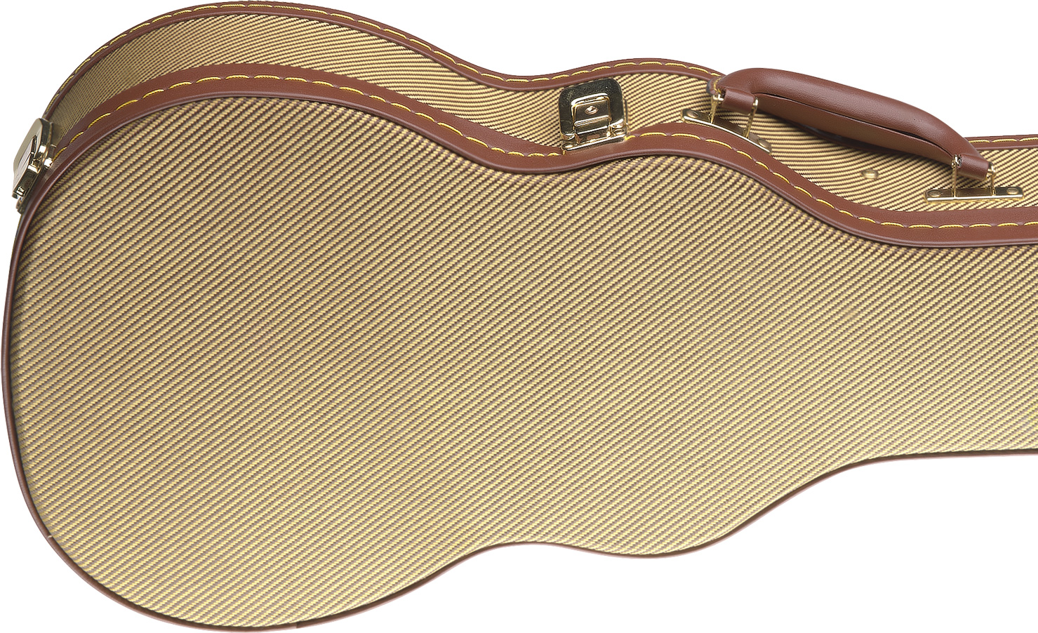 Stagg Ukulele Soprano 21 Deluxe Vintage En Forme Gold Tweed 54x16x6cm - Ukulelehoes - Variation 1