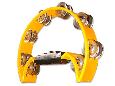 Stagg Tab-1 Yw Tambourin En Plastique Avec 20 Cymbalettes Yellow - Percussie te schudden - Variation 2