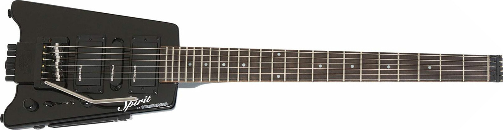 Steinberger Gt-pro Deluxe Outfit Hsh Trem Rw +housse - Black - Elektrische reisgitaar - Main picture