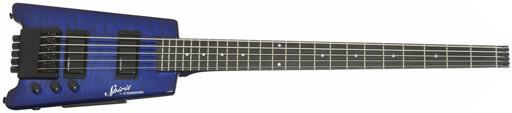 Steinberger Xt-25 Quilt Top Standard Bass Outfit Hh Rw +housse - Trans Blue - Elektrische reisbas - Main picture