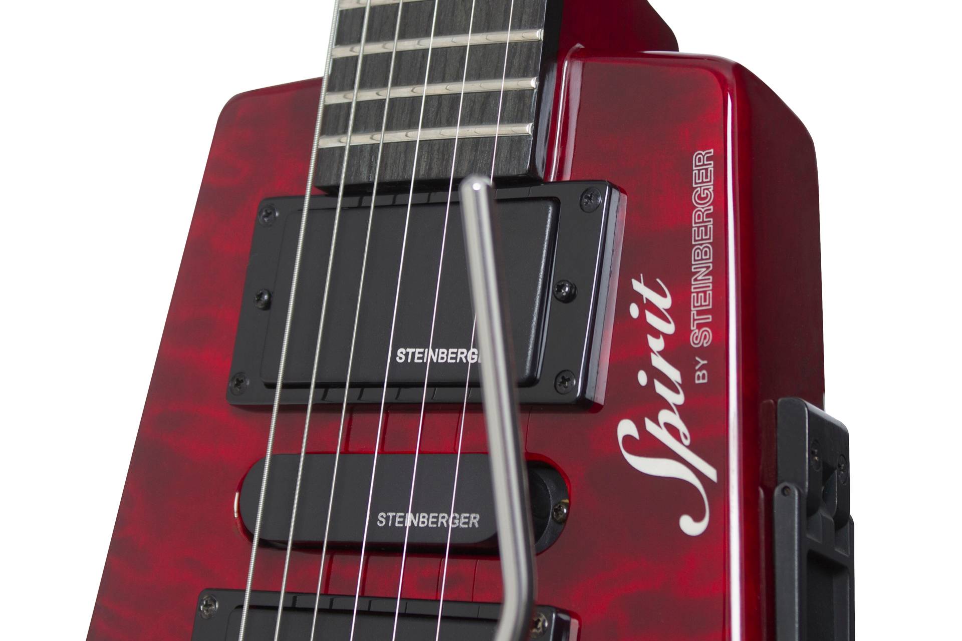 Steinberger Gt-pro Deluxe Quilt Top Outfit Hsh Trem Rw +housse - Wine Red - Elektrische reisgitaar - Variation 1