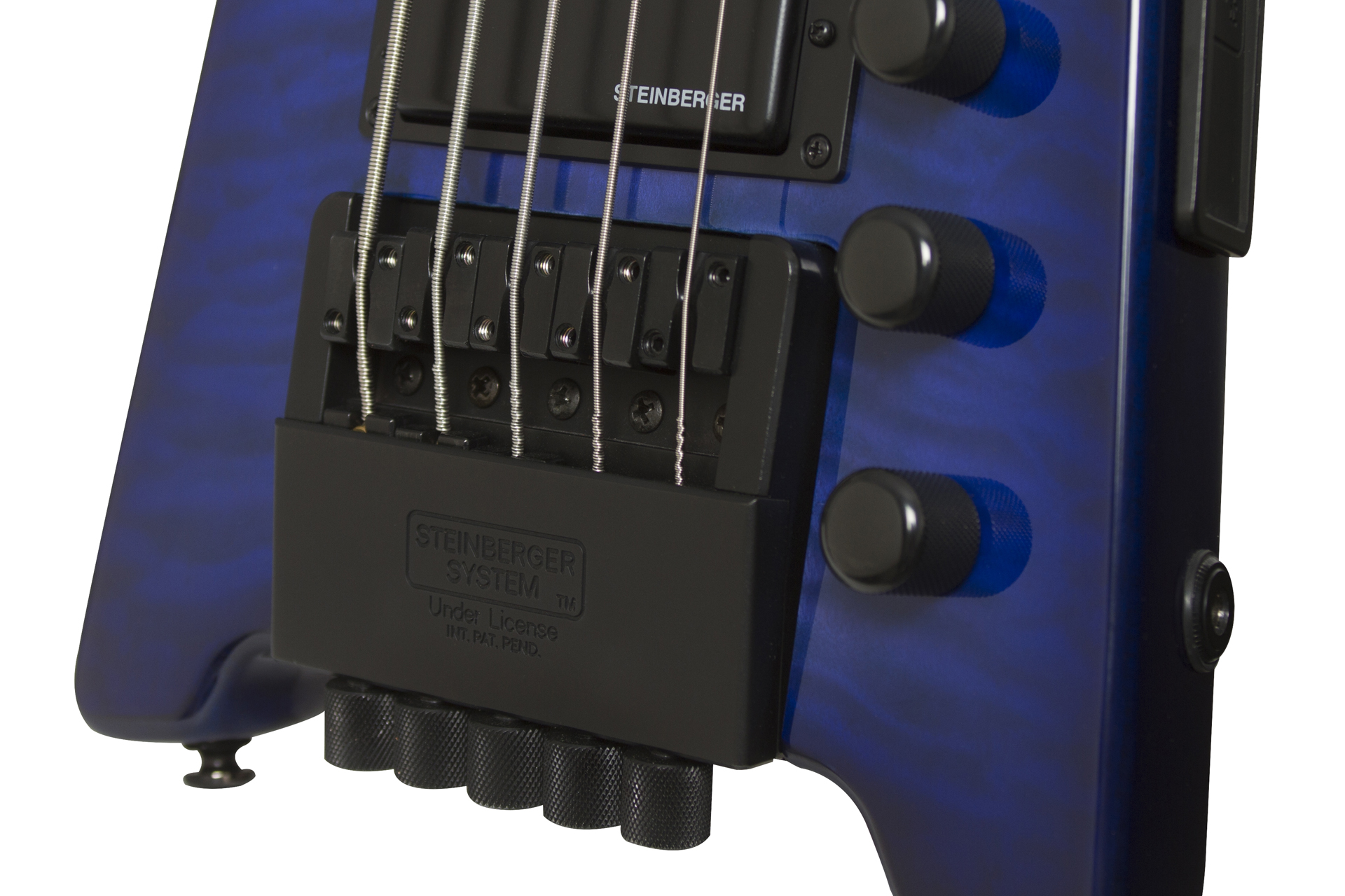 Steinberger Xt-25 Quilt Top Standard Bass Outfit Hh Rw +housse - Trans Blue - Elektrische reisbas - Variation 2