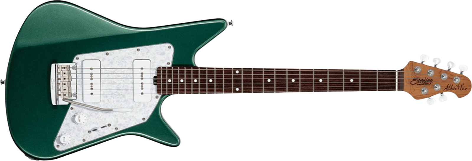 Sterling By Musicman Albert Lee P90 Al40p Signature 2p90 Trem Rw - Sherwood Green - Kenmerkende elektrische gitaar - Main picture