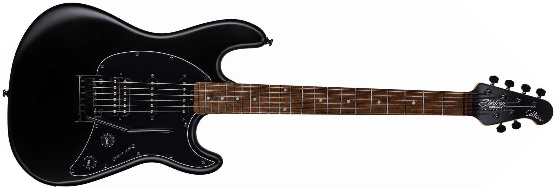 Sterling By Musicman Cutlass Ct30 Hss Trem Lau - Stealth Black - Elektrische gitaar in Str-vorm - Main picture