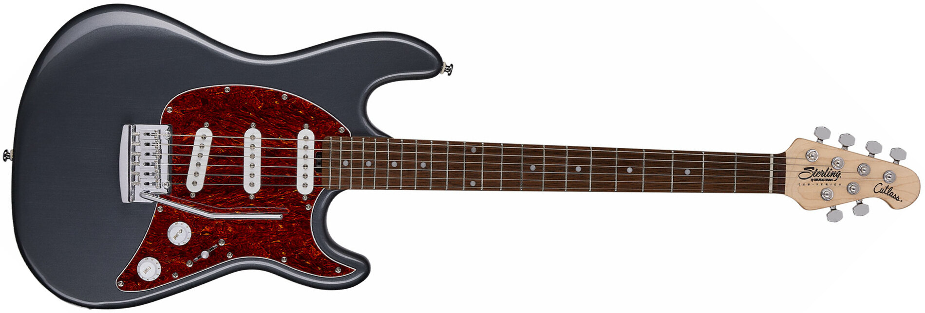Sterling By Musicman Cutlass Ct30sss 3s Trem Rw - Charcoal Frost - Elektrische gitaar in Str-vorm - Main picture