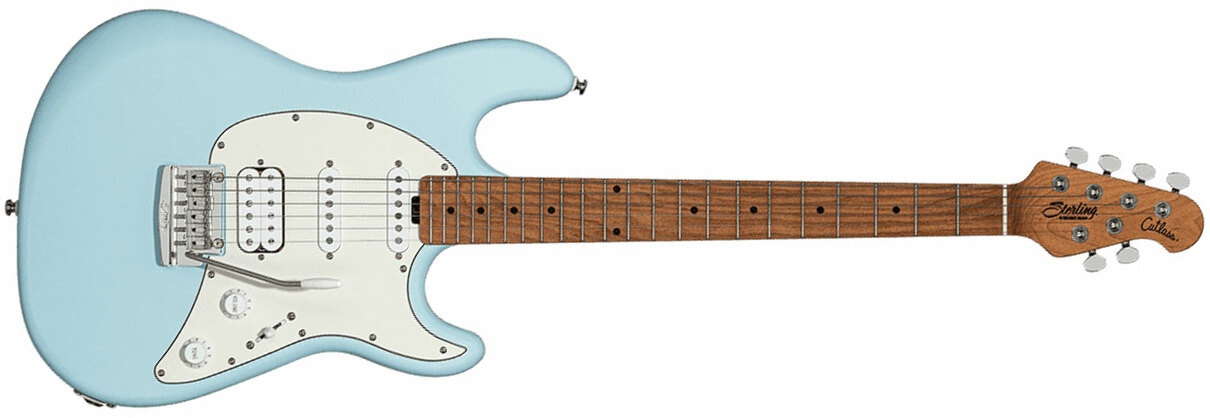 Sterling By Musicman Cutlass Ct50hss Trem Mn - Daphne Blue Satin - Elektrische gitaar in Str-vorm - Main picture