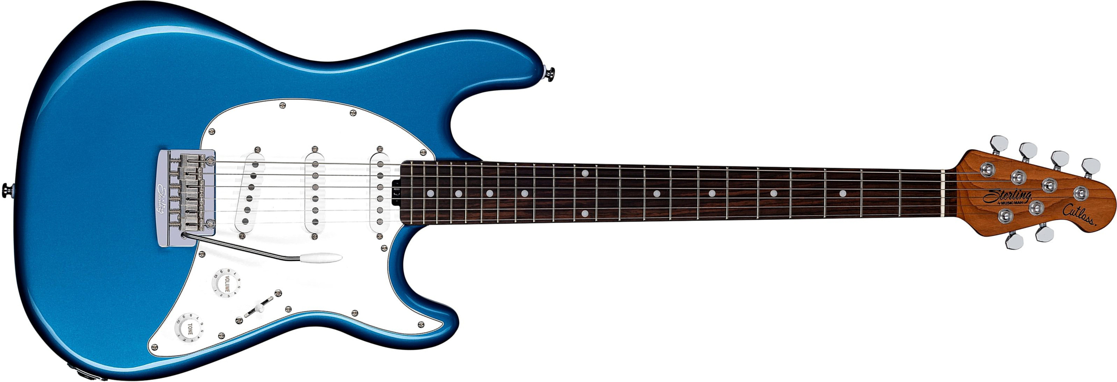 Sterling By Musicman Cutlass Ct50sss 3s Trem Rw - Toluca Lake Blue - Elektrische gitaar in Str-vorm - Main picture