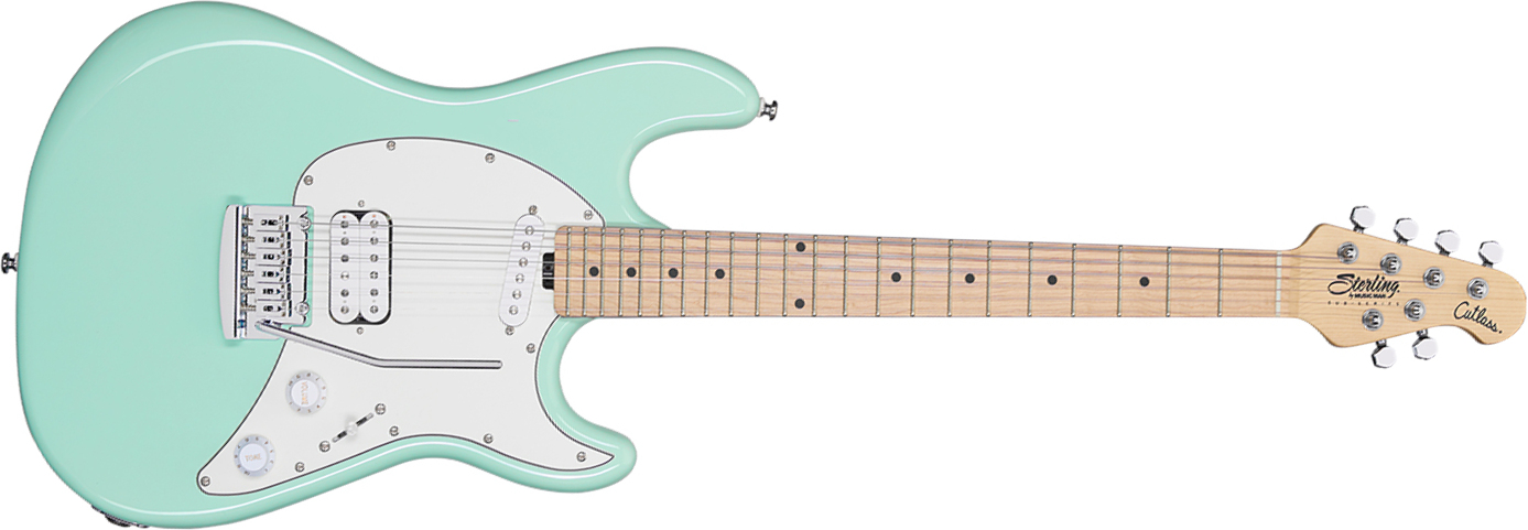 Sterling By Musicman Cutlass Short Scale Ctss30hs Trem Mn Mn - Mint Green - Elektrische reisgitaar - Main picture