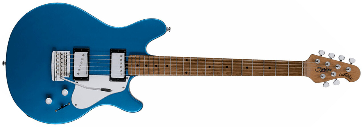 Sterling By Musicman James Valentine Tremolo Jv60t Signature Hh Mn - Toluca Lake Blue - Elektrische gitaar in Str-vorm - Main picture