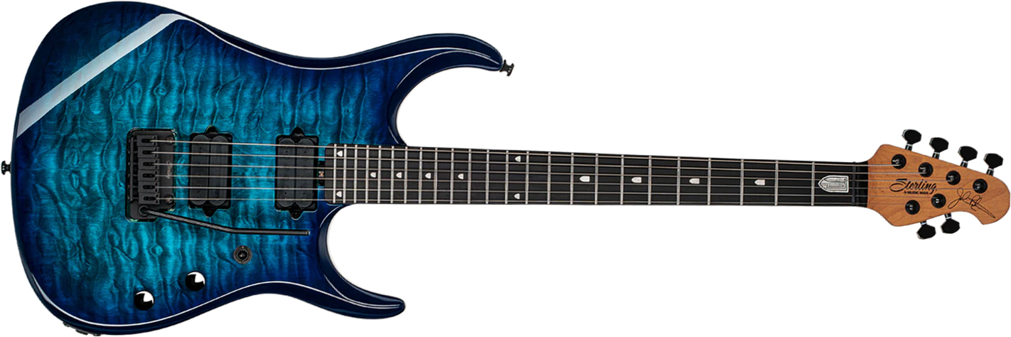 Sterling By Musicman John Petrucci Jp150dqm Dimarzio Signature 2h Trem Eb - Cerulean Paradise - Metalen elektrische gitaar - Main picture
