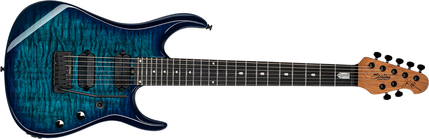 Sterling By Musicman John Petrucci Jp157dqm Dimarzio Signature 7c 2h Trem Eb - Cerulean Paradise - 7-snarige elektrische gitaar - Main picture