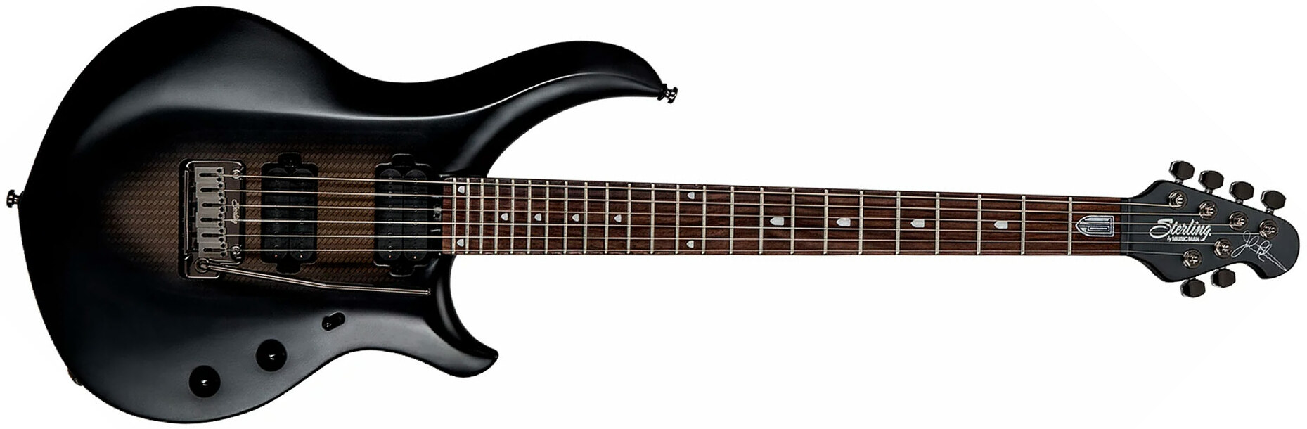 Sterling By Musicman John Petrucci Majesty Maj100 Signature Hh Trem Rw - Stealth Black - Elektrische gitaar in Str-vorm - Main picture