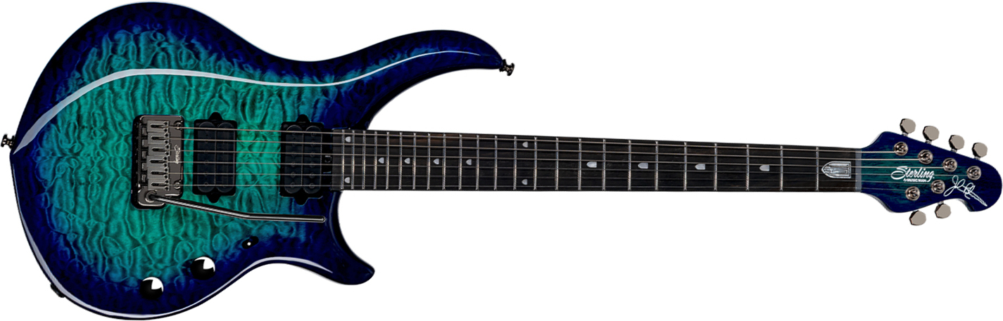 Sterling By Musicman John Petrucci Majesty Maj200xqm Signature 2h Dimarzio Trem Eb - Cerulean Paradise - Kenmerkende elektrische gitaar - Main picture