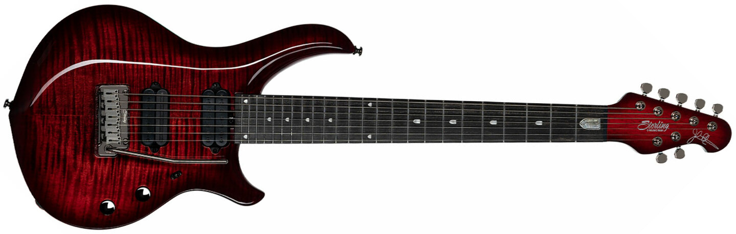 Sterling By Musicman John Petrucci Majesty Maj270xfm Signature 7c 2h Dimarzio Trem Eb - Royal Red - 7-snarige elektrische gitaar - Main picture