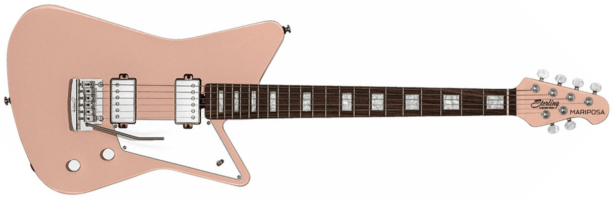 Sterling By Musicman Mariposa Hh Trem Rw - Pueblo Pink - Retro-rock elektrische gitaar - Main picture