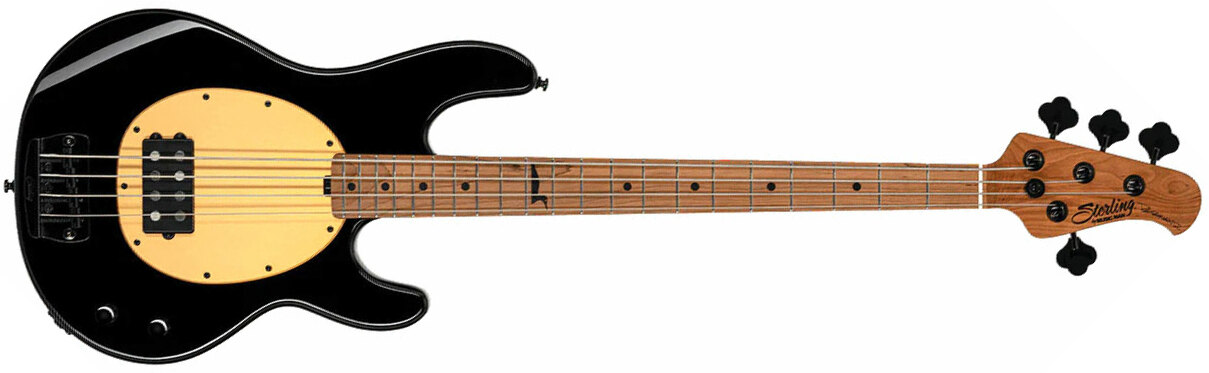 Sterling By Musicman Pete Wentz Stingray Signature 4c 1h Mn - Black - Solid body elektrische bas - Main picture