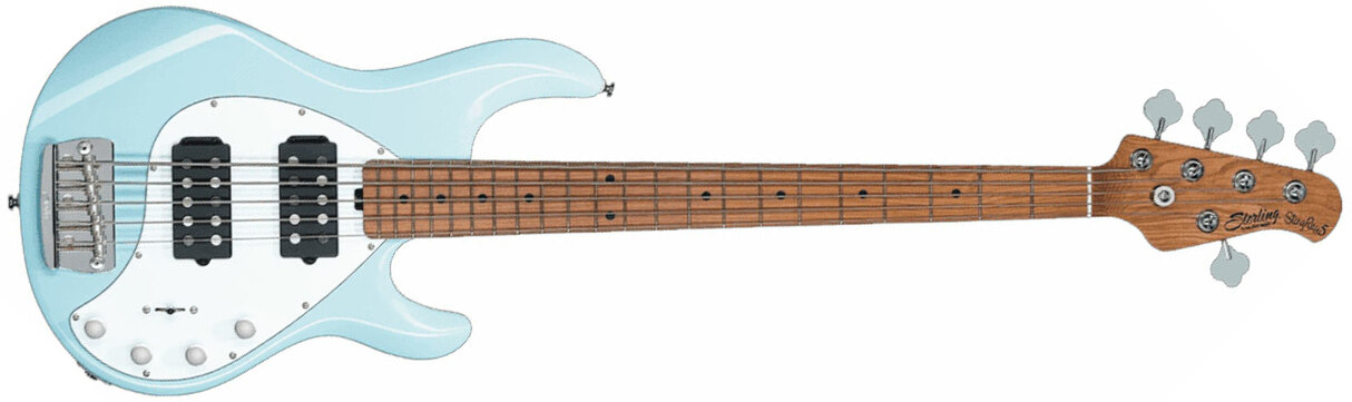 Sterling By Musicman Stingray 5 Ray35hh 5c Active Mn - Daphne Blue - Solid body elektrische bas - Main picture