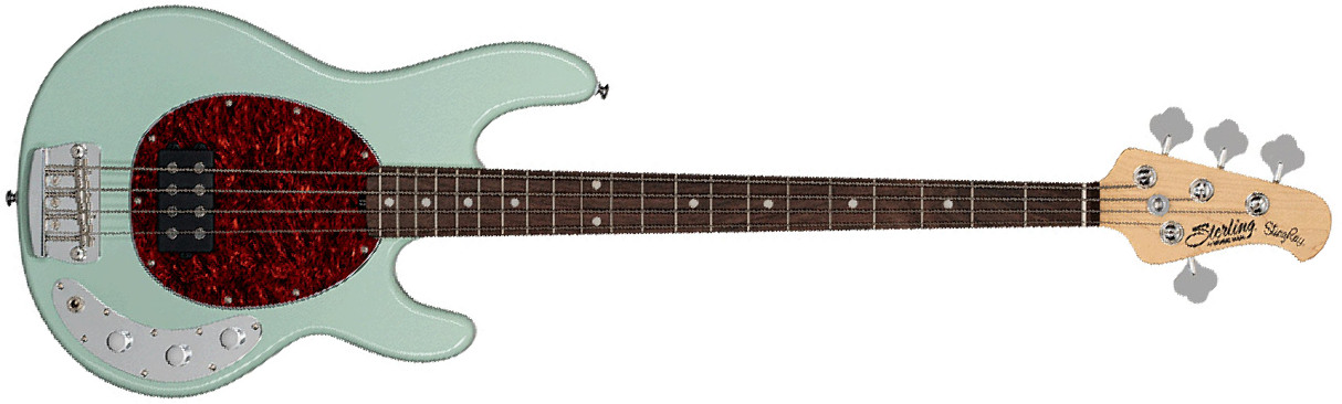 Sterling By Musicman Stingray Classic Ray24ca Active Rw - Mint Green - Solid body elektrische bas - Main picture