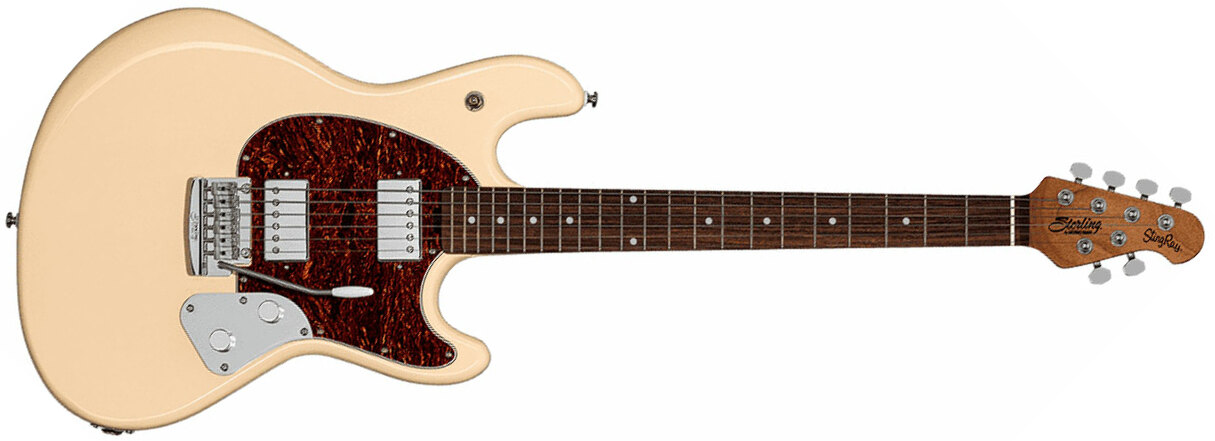 Sterling By Musicman Stingray Guitar Sr50 Hh Trem Rw - Buttermilk - Elektrische gitaar in Str-vorm - Main picture