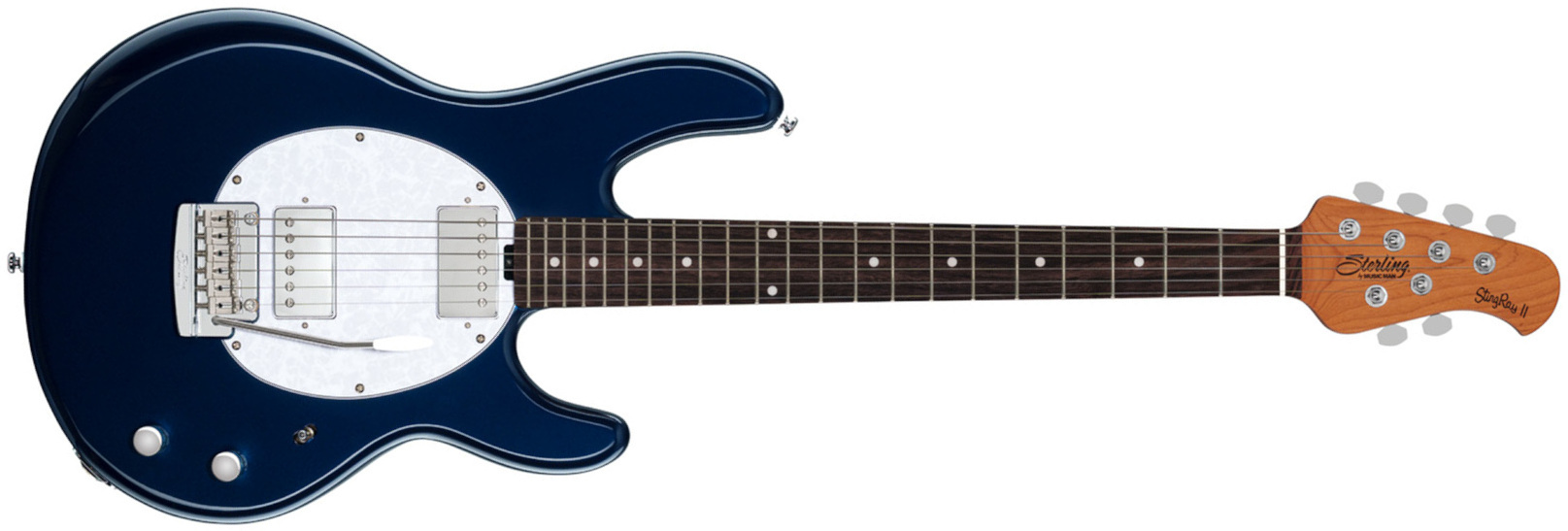 Sterling By Musicman Stingray Ii Trem Hh Rw - Blue Pearl - Elektrische gitaar in Strat vorm - Main picture
