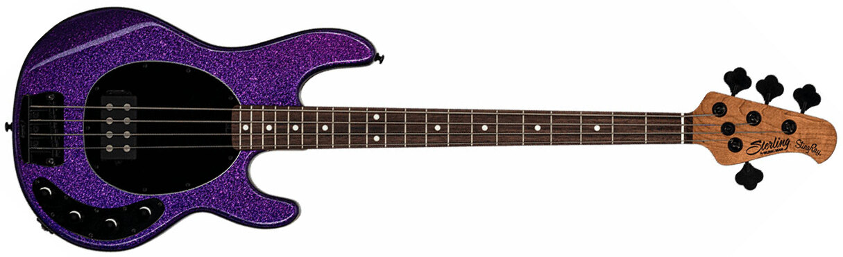 Sterling By Musicman Stingray Ray34 H Active Rw - Purple Sparkle - Solid body elektrische bas - Main picture
