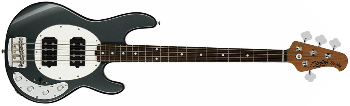 Sterling By Musicman Stingray Ray34hh Active 2h Rw - Charcoal Frost - Solid body elektrische bas - Main picture