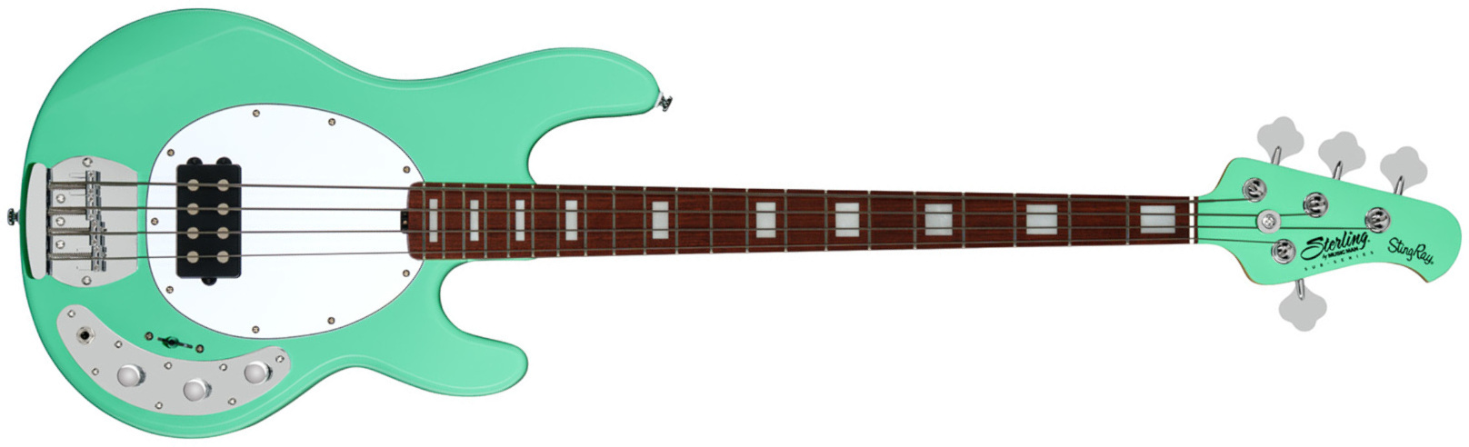 Sterling By Musicman Stingray4 Sub Series 1h Jat - Seafoam Green - Solid body elektrische bas - Main picture