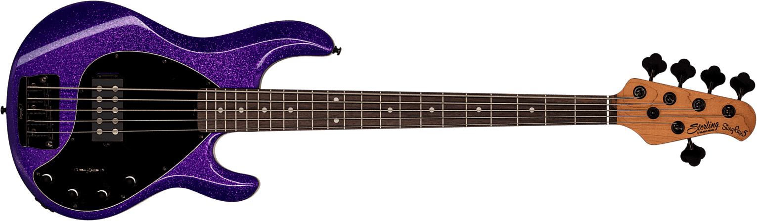 Sterling By Musicman Stingray5 Ray35 5c H Active Rw - Purple Sparkle - Solid body elektrische bas - Main picture