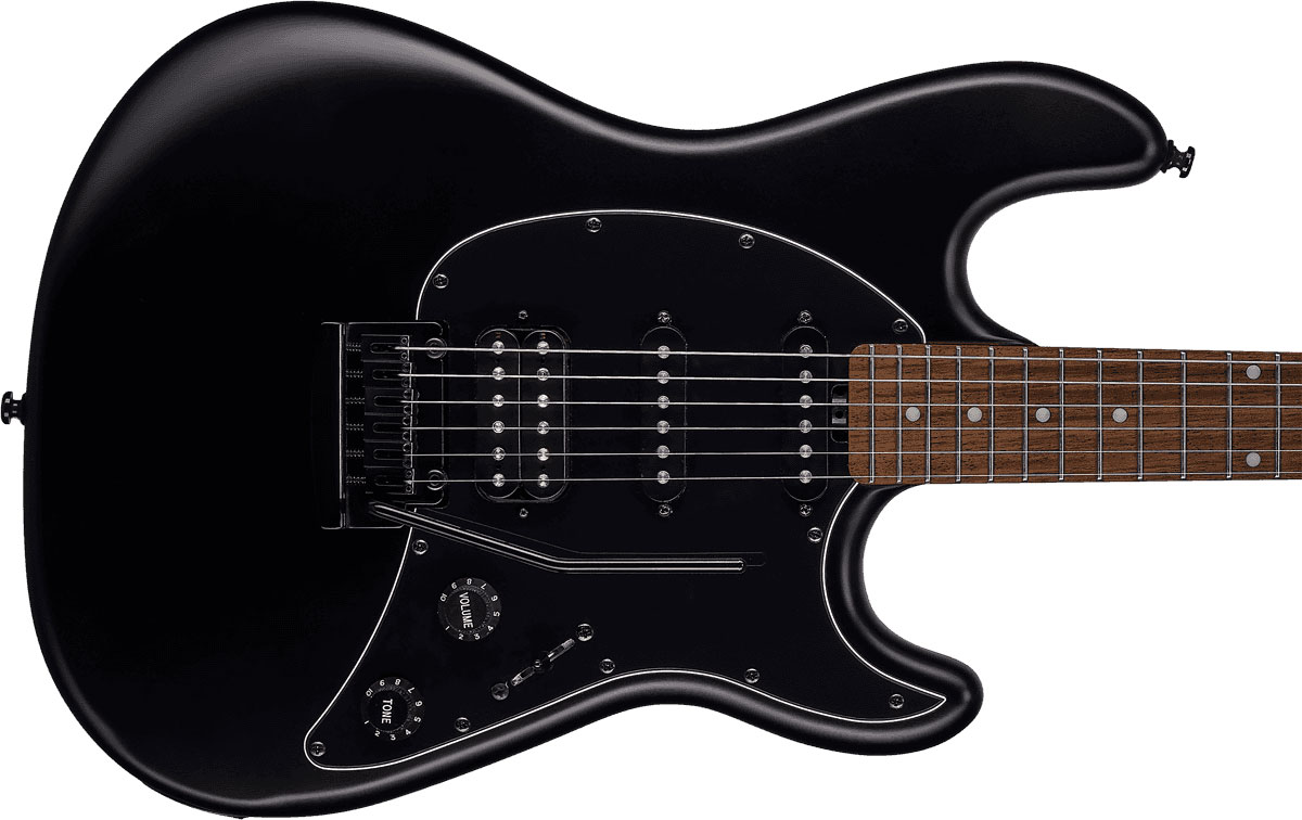 Sterling By Musicman Cutlass Ct30 Hss Trem Lau - Stealth Black - Elektrische gitaar in Str-vorm - Variation 2