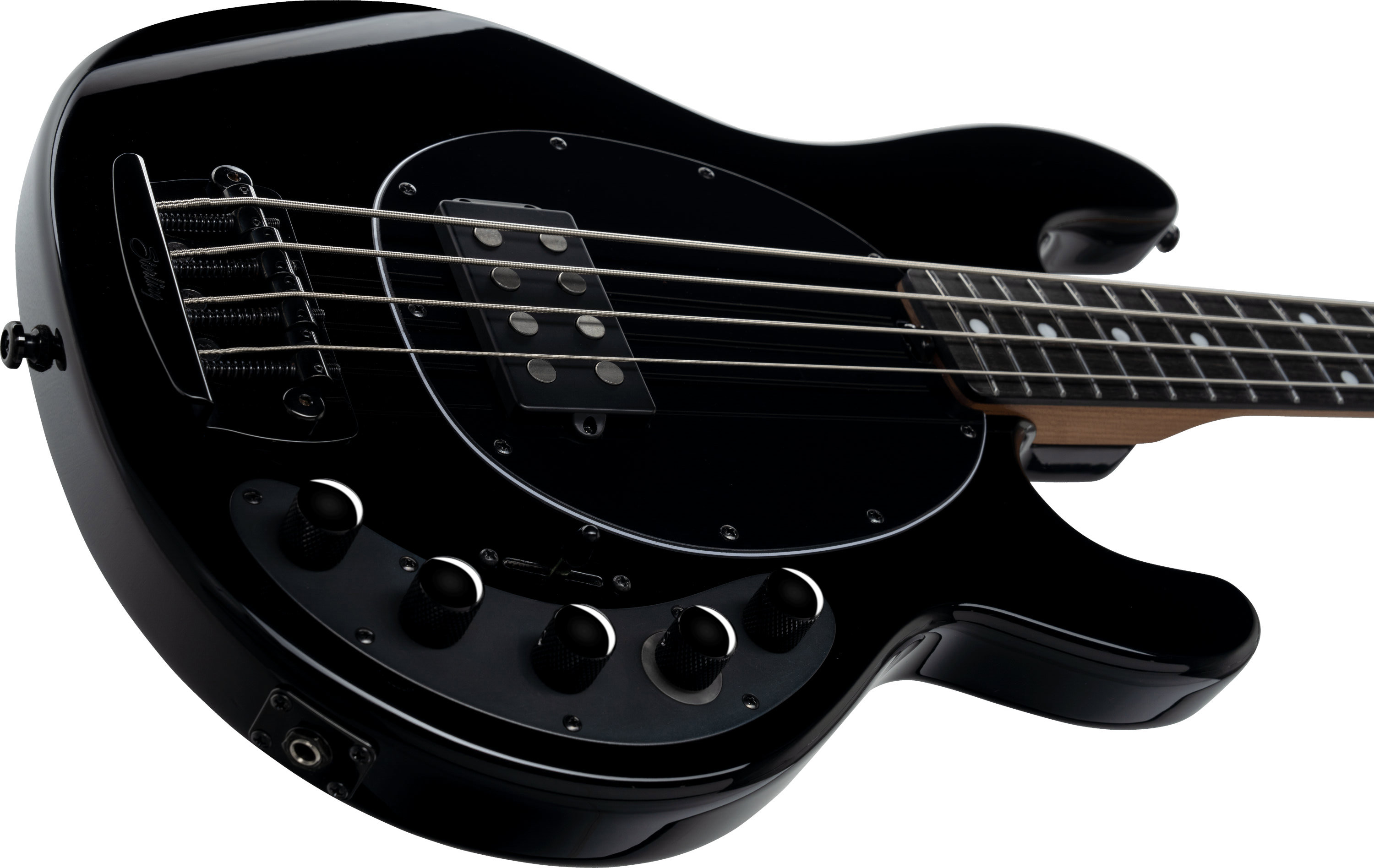 Sterling By Musicman Darkray 4c Active 1h Darkglass Eb - Full Black - Solid body elektrische bas - Variation 3